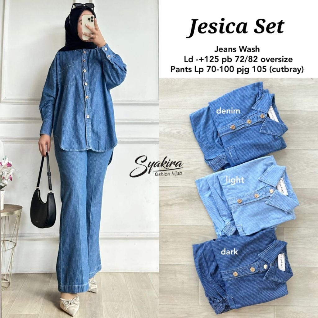 JESICA SET / TESYA / DANIA SETELAN JEANS BY SYAKIRA