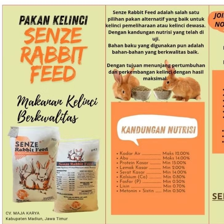 Pakan kelinci kemasan 20kg