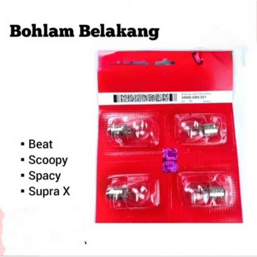 Lampu Bohlam Dop Belakang Honda Beat Revo Scoopy Spacy Supra Kharisma GB6