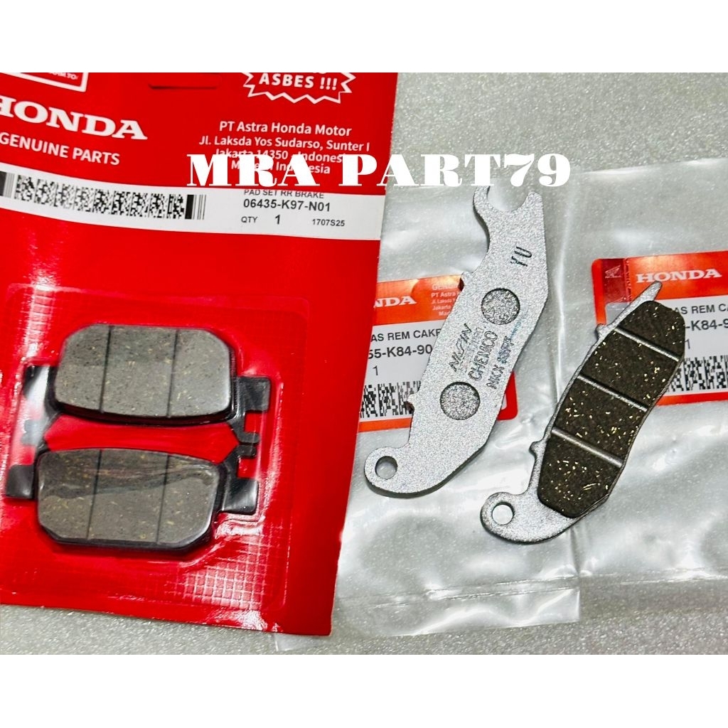 Kampas rem depan K84+Kampas rem belakang K97 PCX lokal 150 ABS ADV 150 ABS PCX 160 ABS ADV 160 ABS O