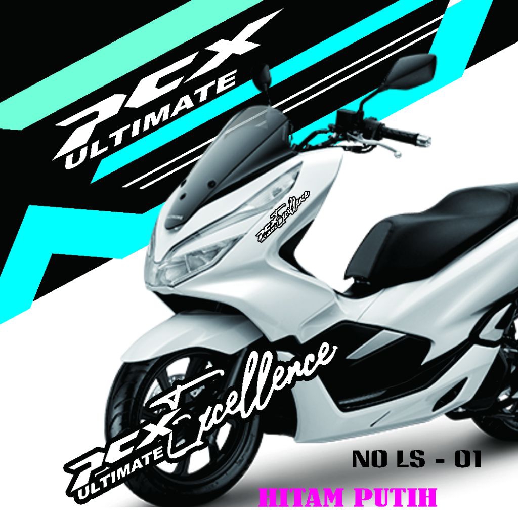Cutting stiker motor PCX striping variasi motor. Custom stiker motor