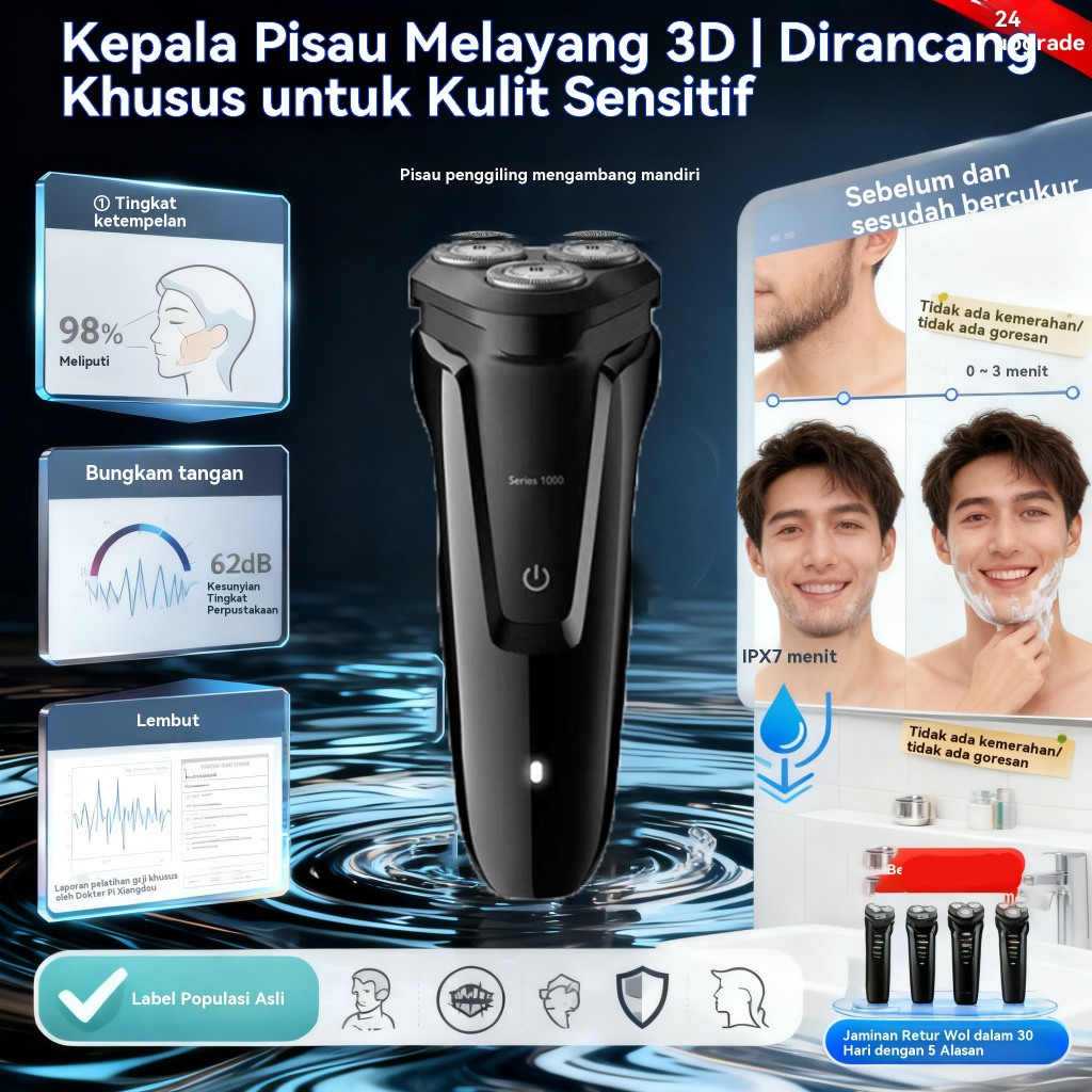 Alat Cukur Jenggot Elektrik Portable Shaver Pencukur Bulu Ketiak Alat Cukur Bulu Kemaluan Cukur Jeng