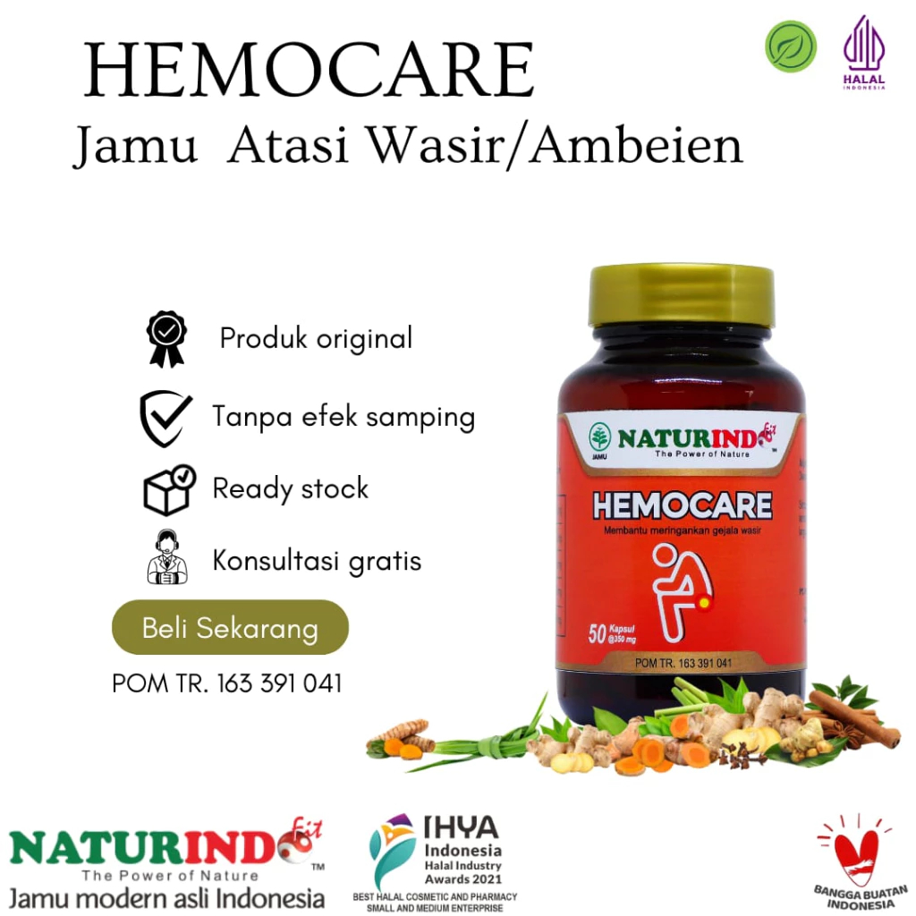 Obat wasir ambeyen obat ambeien wasir Pelancar bab hemocare naturindo