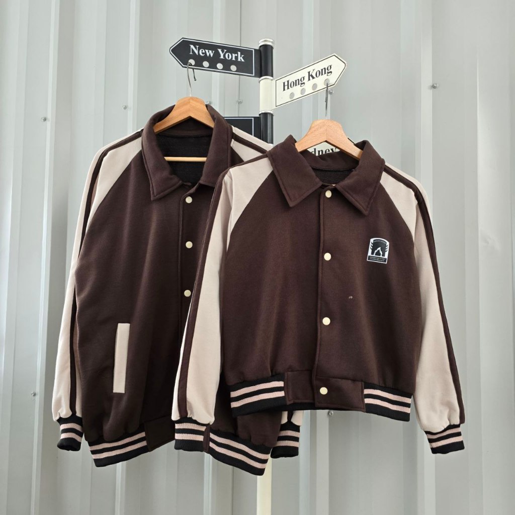 Base Ball Paket Couple (Isi 2) Jaket Hoodie Pasangan Pria Wanita | Baju Couple Sahabat Keren
