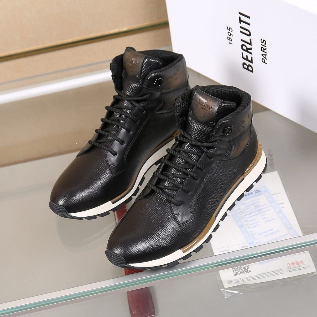 Sepatu Boots Leather Casual Pria BeRluti