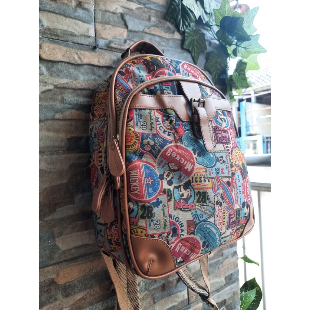 Ransel Motif Karakter MICKEY MOUSE - TAS PRELOVED