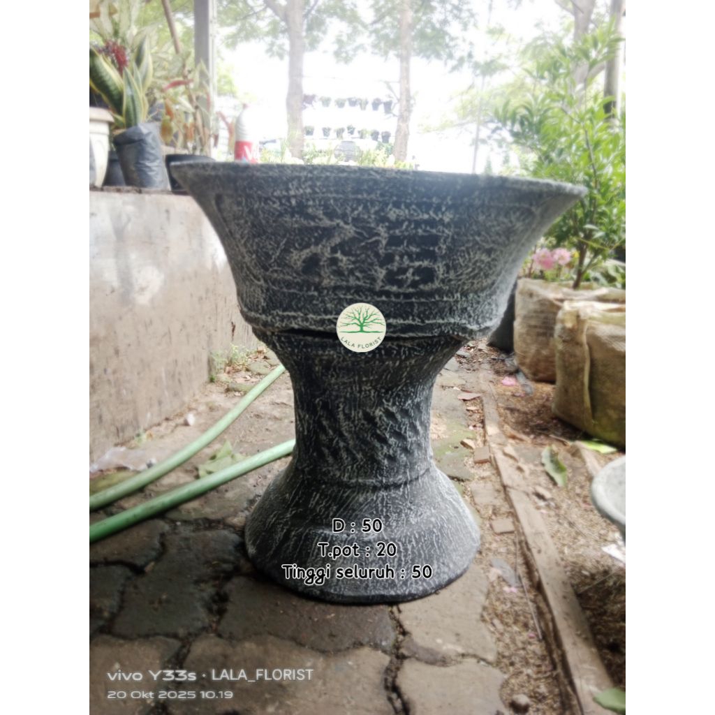 Lala florist set pot bonsai 50cm sudah termasuk kaki khusus instan / pot tanaman / pot bonsai / pot 