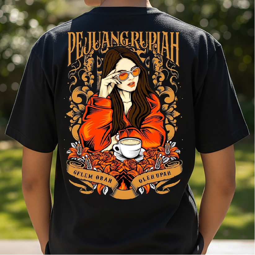 Basickaos BAJU KAOS DISTRO PEJUANG RUPIAH GELEM OBAH/ KATA KATA SINDIRAN / KAKA KATA GAUL BAJU KAUS 