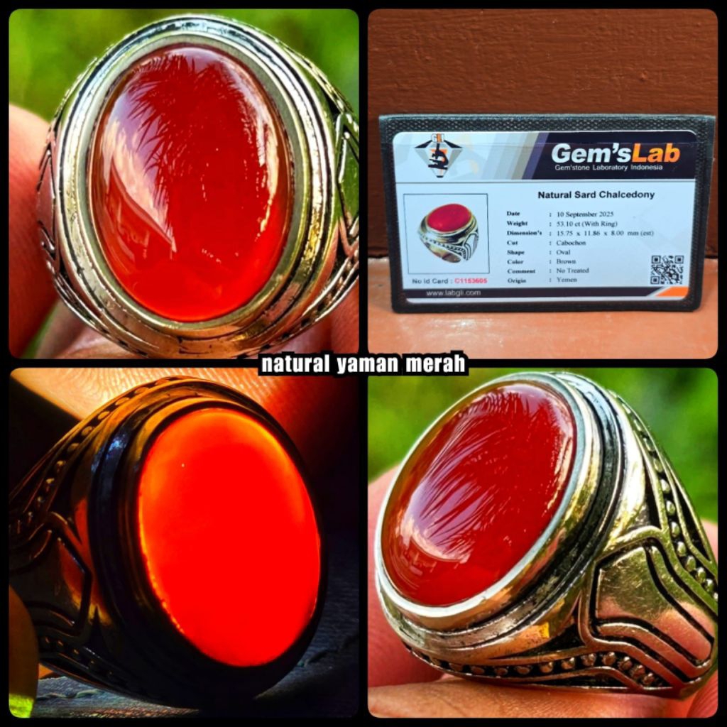 asli batu Yaman merah HQ kristal ORI yemen bos