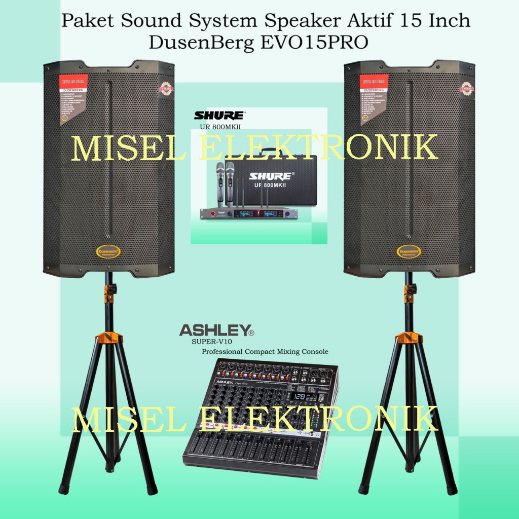 Paket Sound System Indoor Speaker aktif 15 Inch Dusenberg EVO15PRO