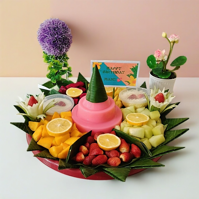 Tumpeng Puding Buah Segar