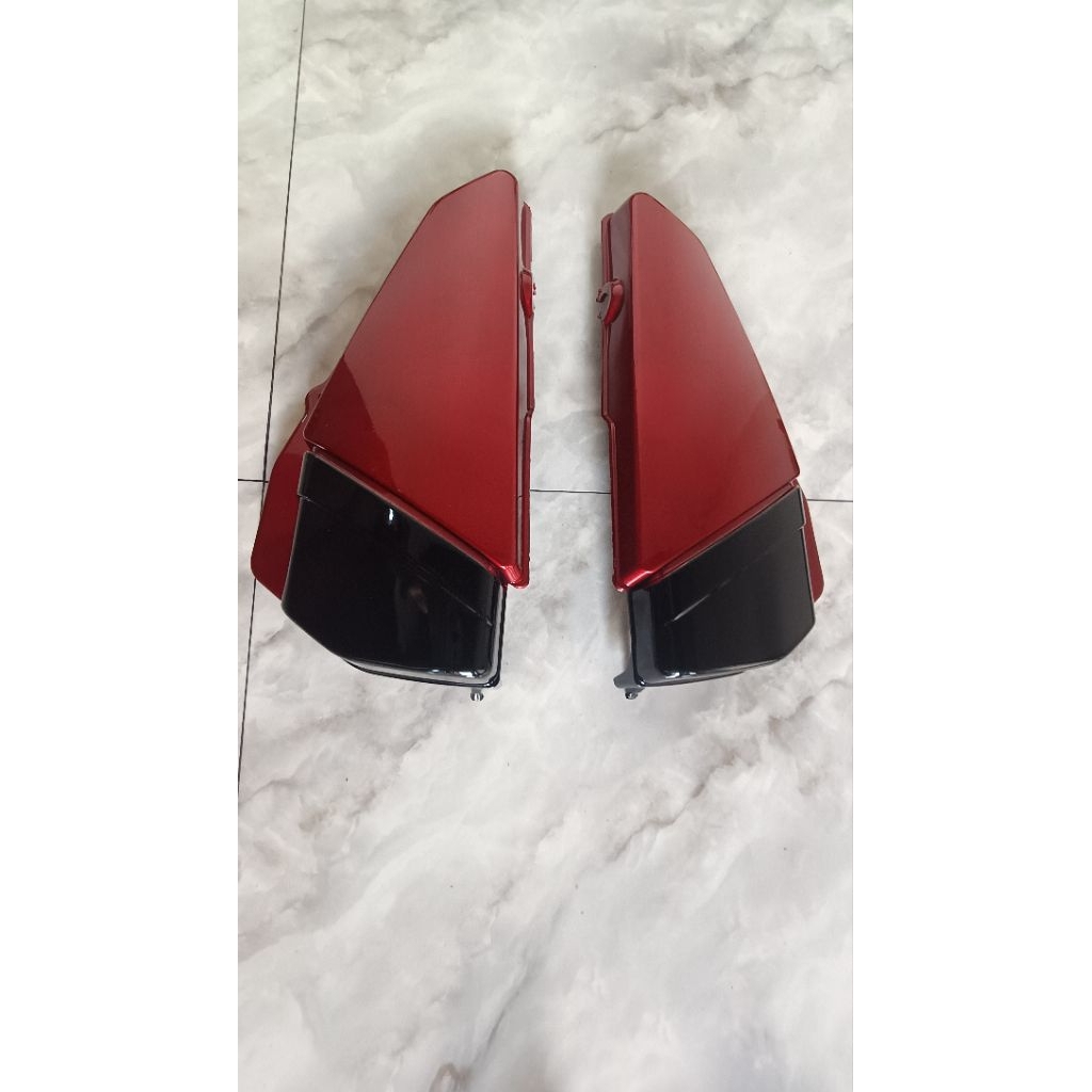 Cover Bok Aki Rx King warna merah, hijau botol, hitam glossy, biru Yamaha rx king Cat Halus Berkuali