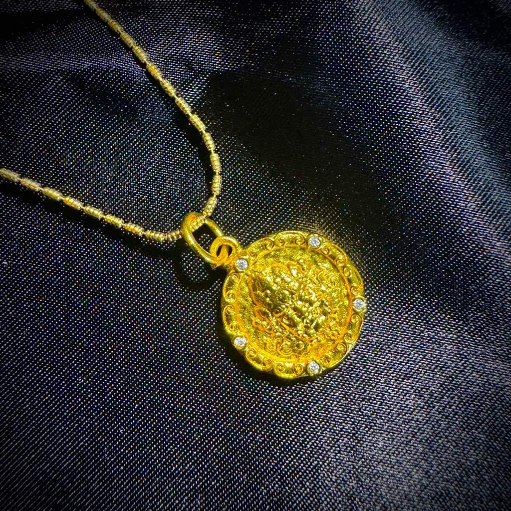 Kalung "Dewa Kekayaan" Pasir Emas Vietnam 100% Asli