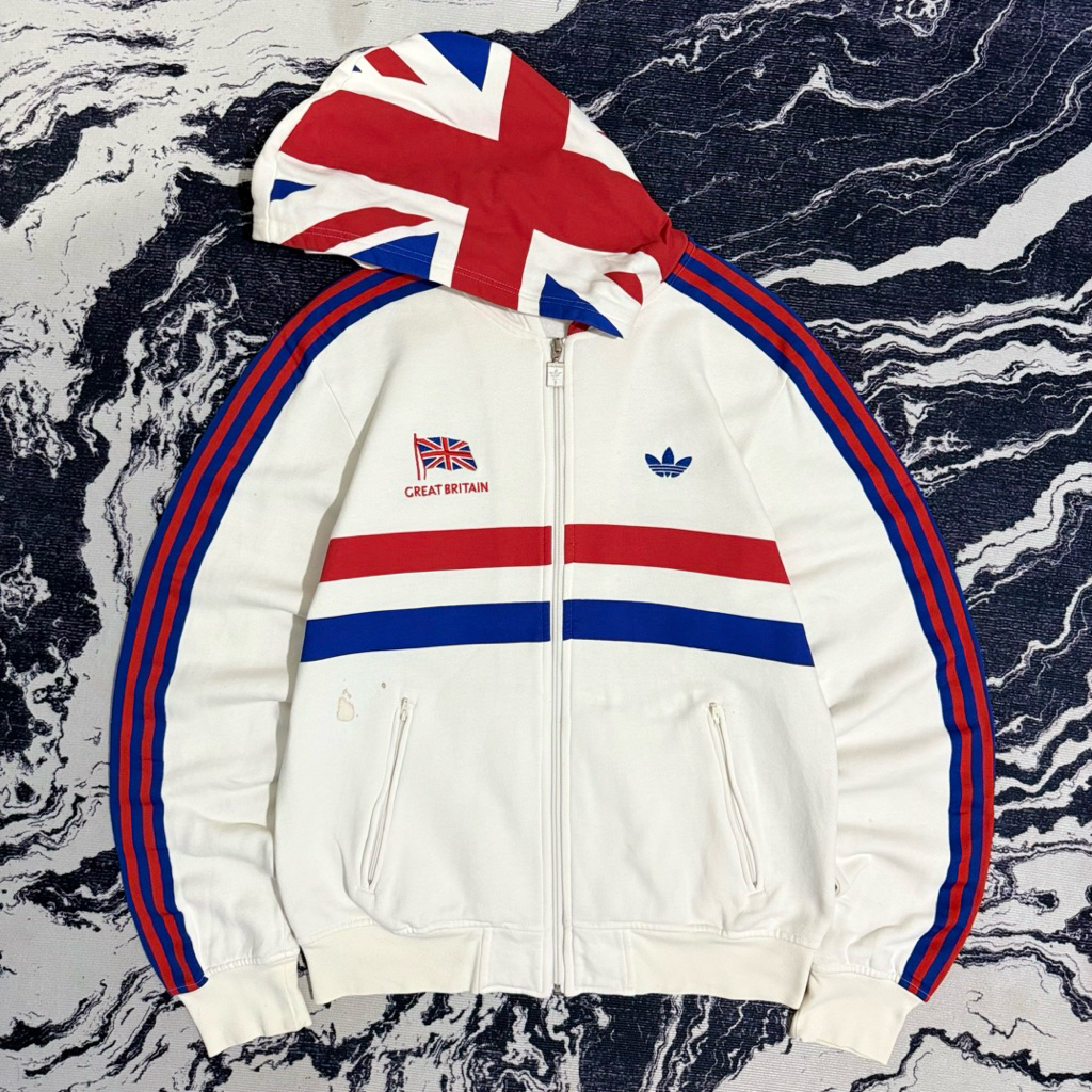 Vintage adidas great britain ziphoodie