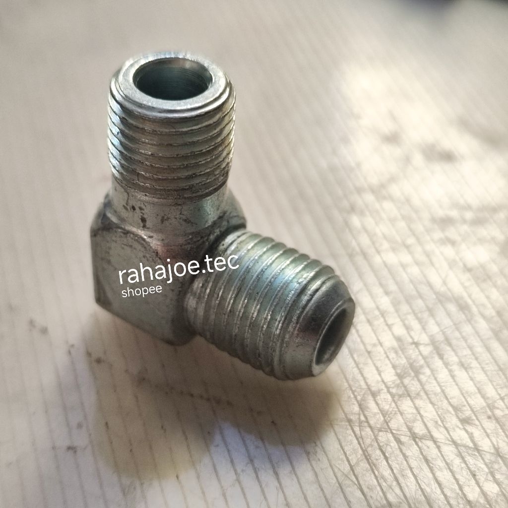 Sambungan Nepel L Kompresor Oiless 1 HP 3/4 HP Sambungan Kompresor Knee Keni Drat Luar Triangle Conn