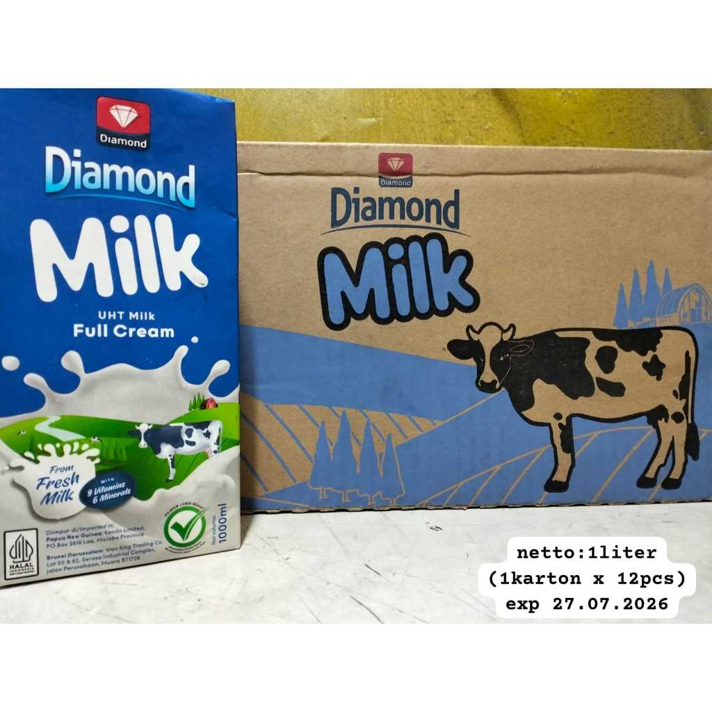 Susu Diamond UHT Full Cream 1 Liter – Susu Cair Original