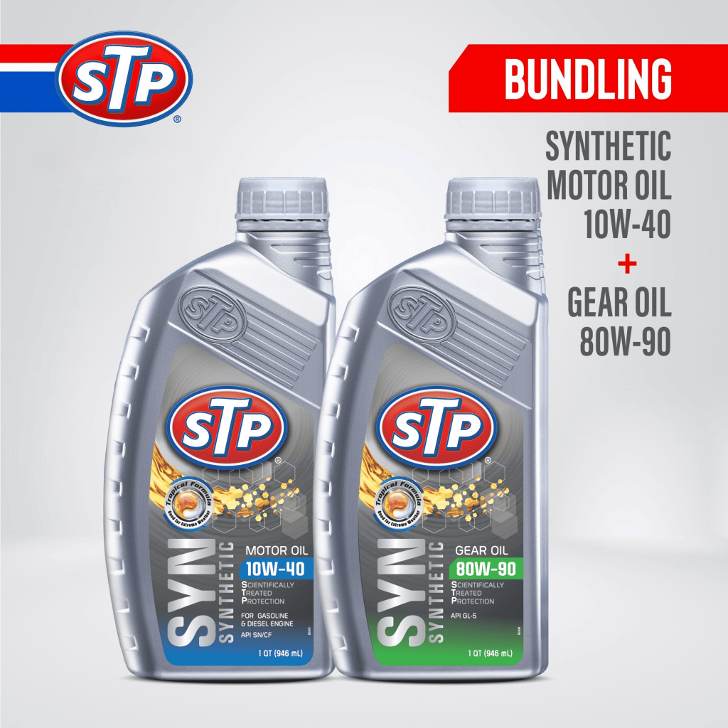 STP - [BUNDLE] Synthetic Motor Oil 10W-40 + Synthetic Gear Oil 80W-90 Oli Mobil Motor