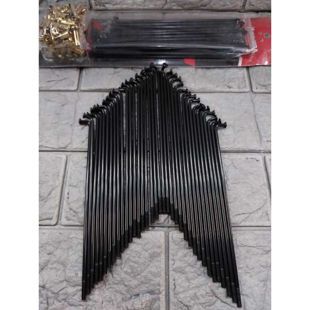 Jari jari Hitam Sepasang/Set Ring Velg 17 Beat,Vario,Supra,Tiger,Smash,Mega Pro,Honda Grand,Kharisma