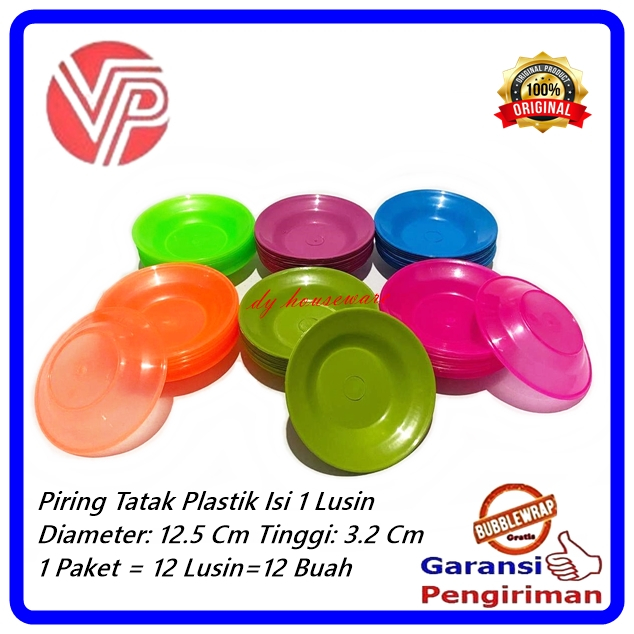 Piring Tatak Gelas Piring Plastik Kecil 5 Inchi ( Harga 1 Lusin )