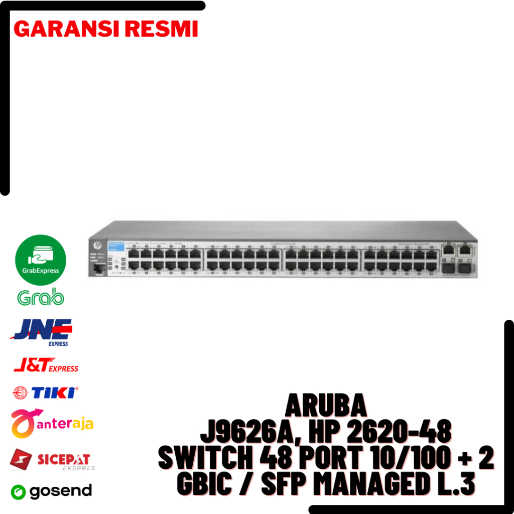 J9626A , HP 2620-48 Switch 48 port 10/100 + 2 gbic / SFP Managed L.3