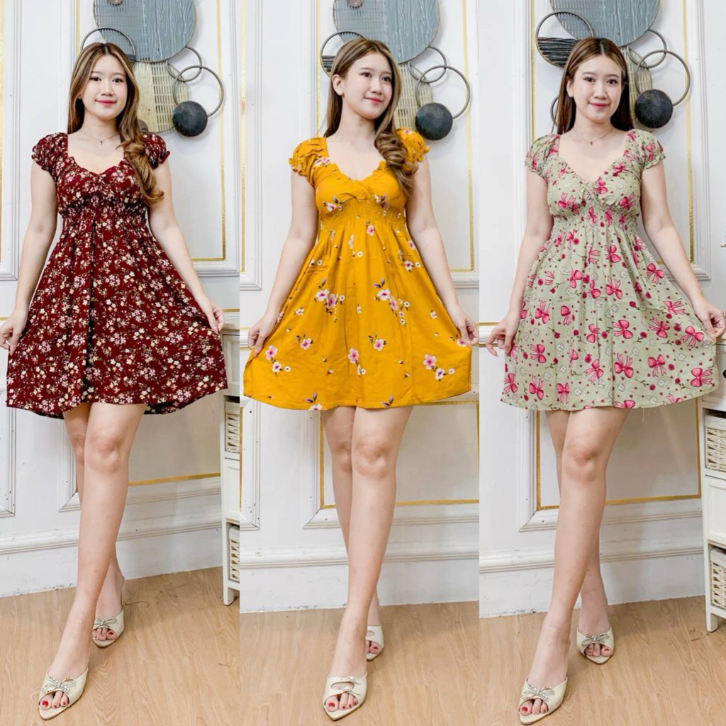 DASTER LINDY BEST SELLER // DASTER PUTRI BALI // DRESS MURAH KEKINIAN RAYON BALI // DASTER MINI SELU