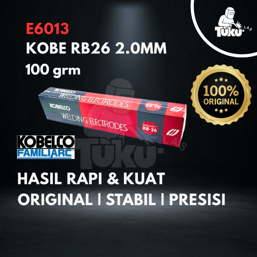 Kawat Las KOBE RB26 2mm / KOBELCO RB-26 2.0mm / RB 26 2mm