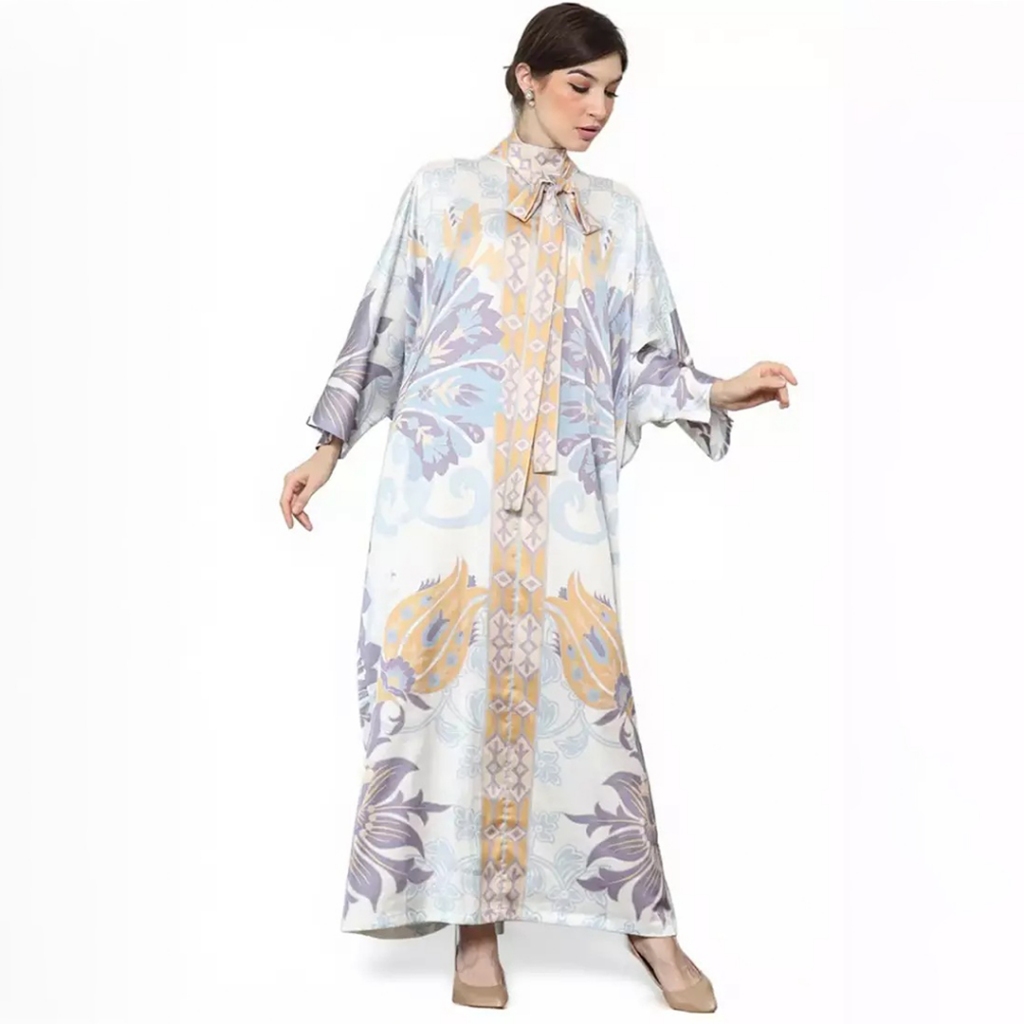 Kanzi Collection Long Sleeve Flower Kaftan