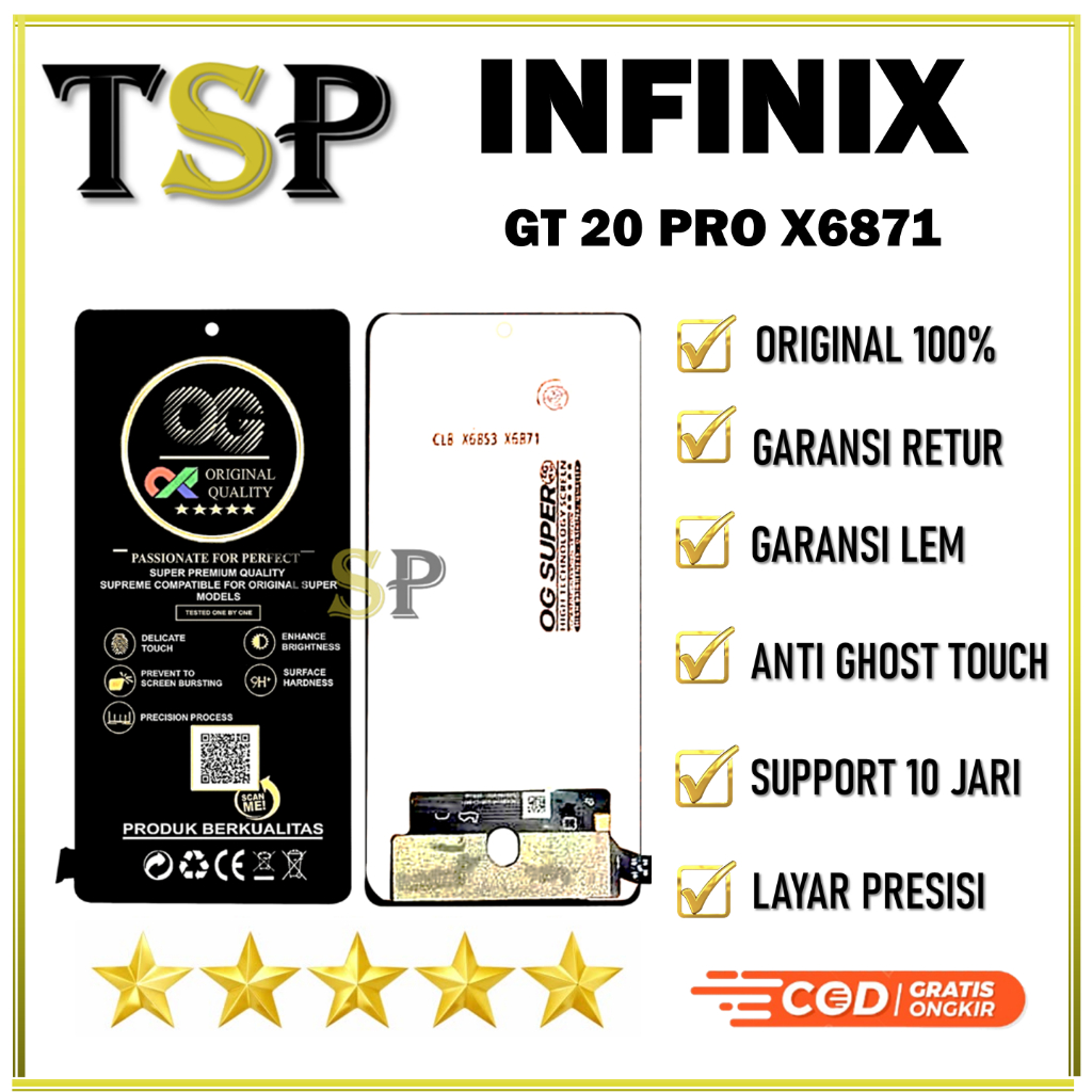 LCD TOUCHSCREEN INFINIX GT 20 PRO X6871 ORIGINAL 100% FULLSET