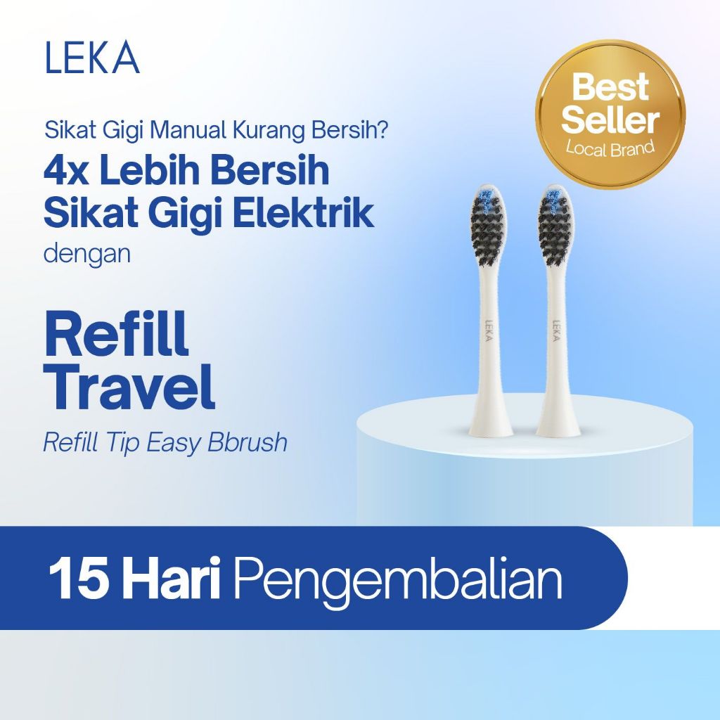 LEKA - OC548 Easy Bbrush - Replacement Brush - Isi Ulang Sikat Gigi Elektrik