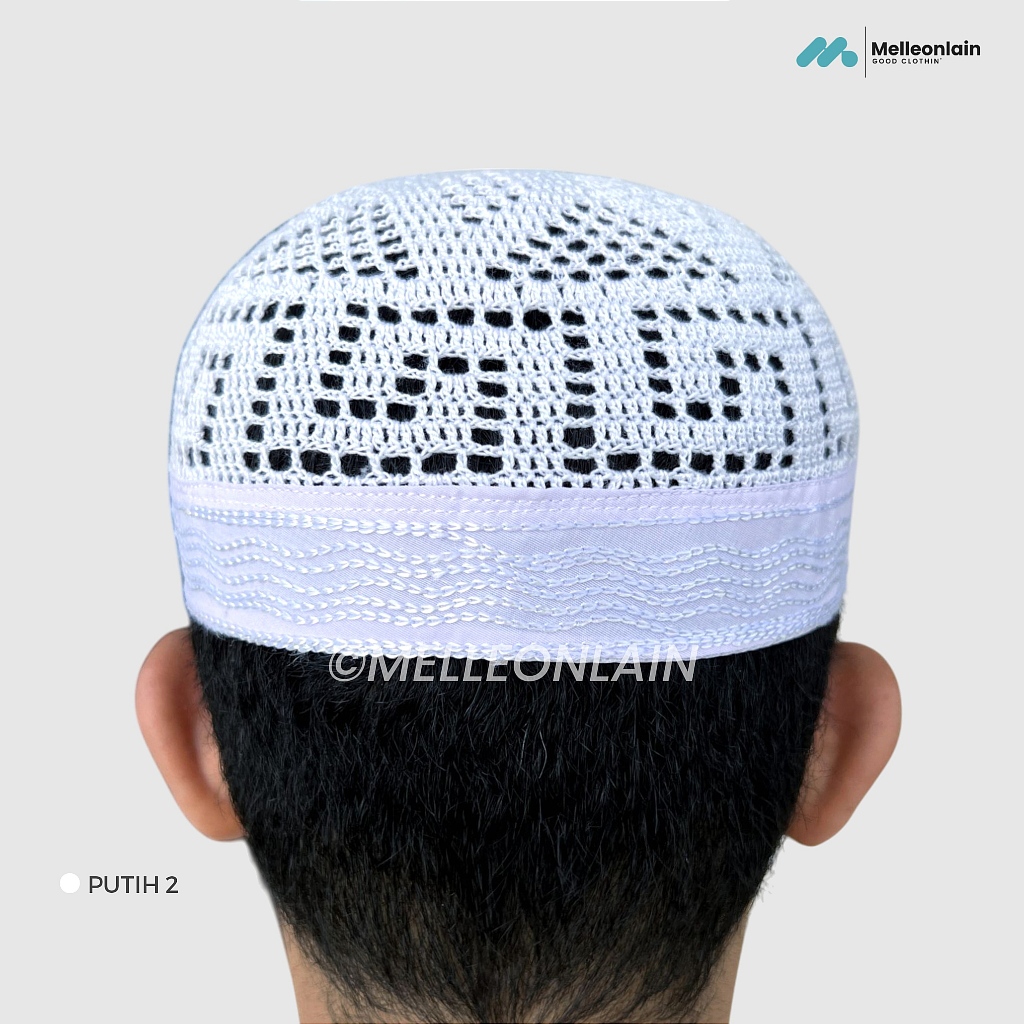 BestPromo Peci Bangla Premium Kopiah Saudi Rajut Bangladesh Putih Songkok Arab Kain Bordir Santri