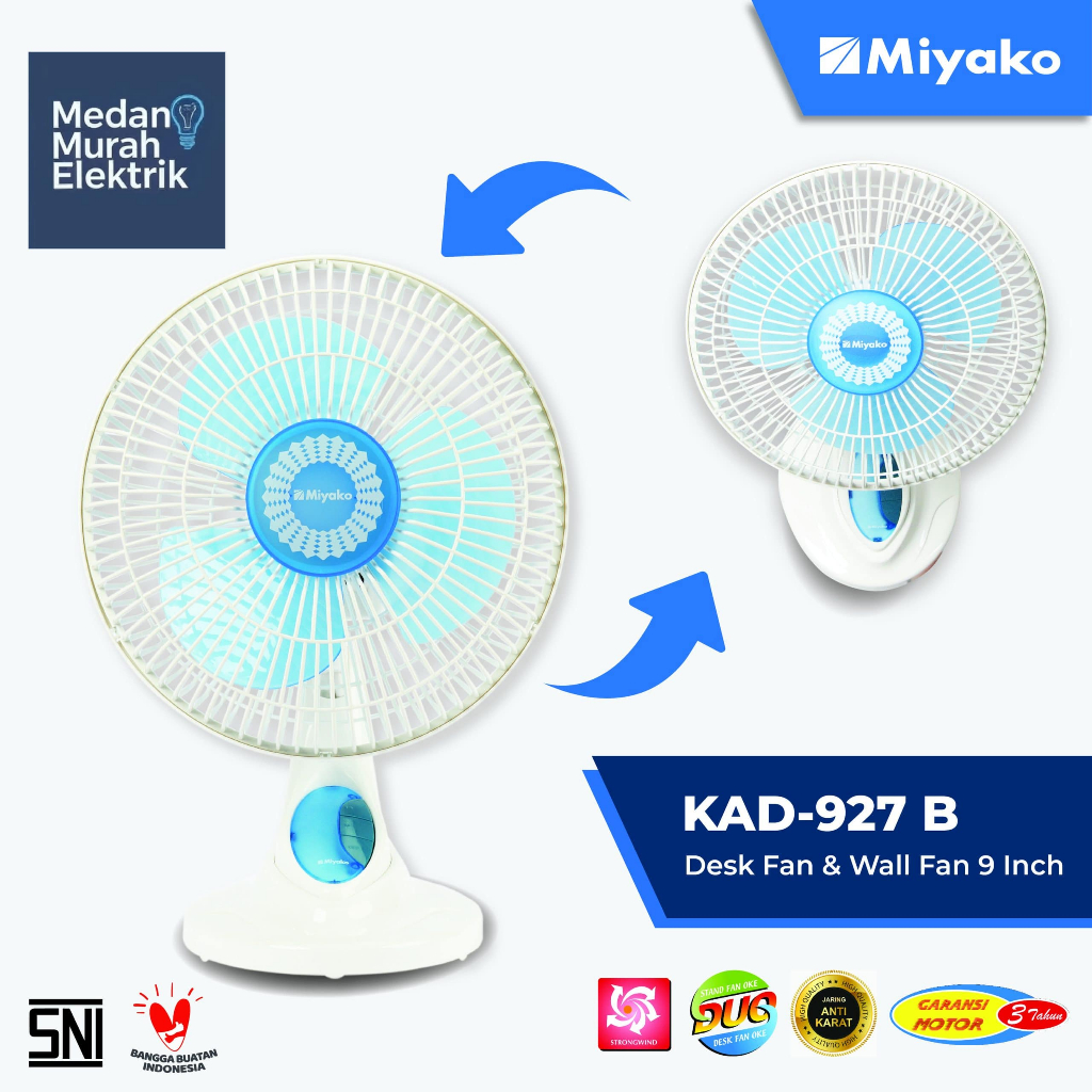 Miyako Kipas Angin Meja KAD-927B / Kipas Angin Meja Miyako 927 B