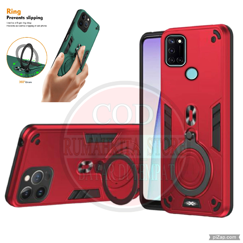 CASING HP REALME C17 CASE ROBOT HIT EYE RING PRO CAMERA HARDCASE ARMOR NEW COVER