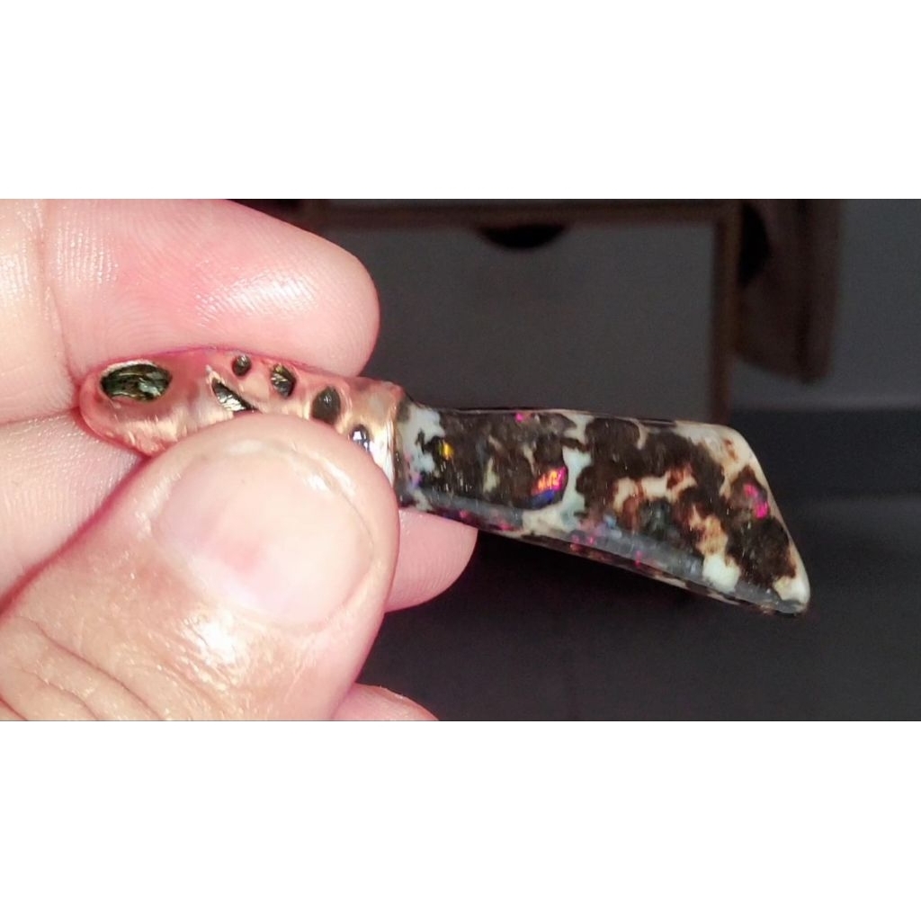 liontin black opal asli natural Banten