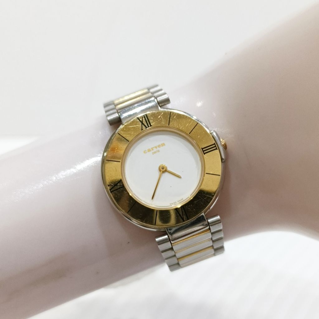Jam Tangan Carven Paris 21 Luxury Vintage Quartz Watch Women Lady Ladies Wanita Cantik Imut Lucu