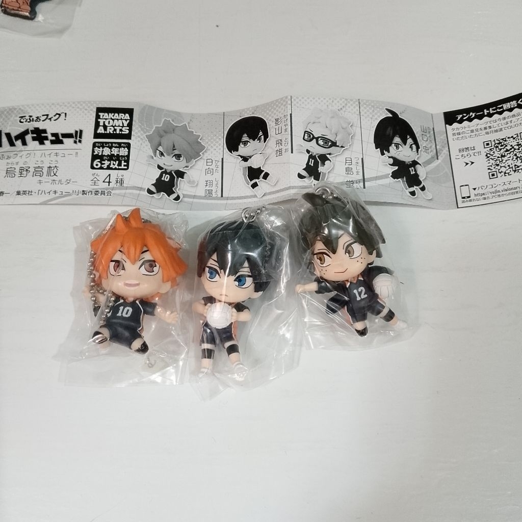 ready original haikyuu hinata kageyama yamaguchi defofig mini figure