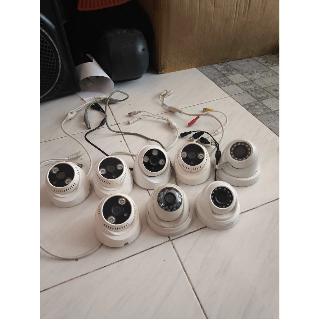 Kamera cctv indoor dan outdoor 2mp bekas seken normal semua merek kirim random