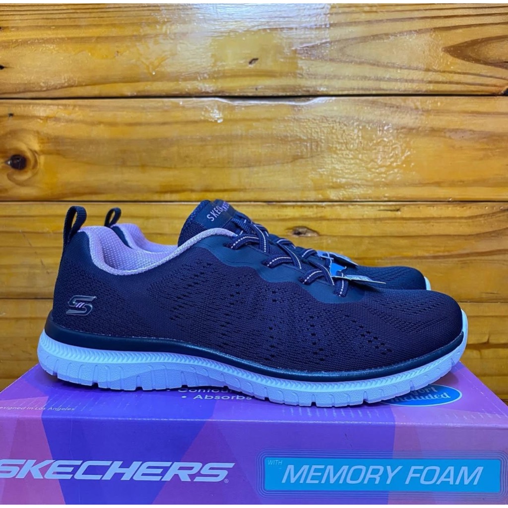 ONLY SZ 36 SEPATU SKECHERS WANITA SKECHERS VIRTUE BE GREAT 104413 NAVY LAVENDER SLIPON CASUAL FORMAL