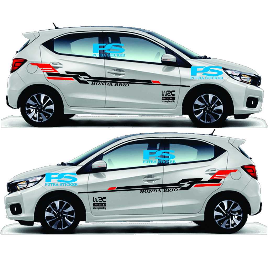 PROMO CUTTING STICKER MOBIL HONDA BRIO STICKER VARIASI SAMPING BRIO