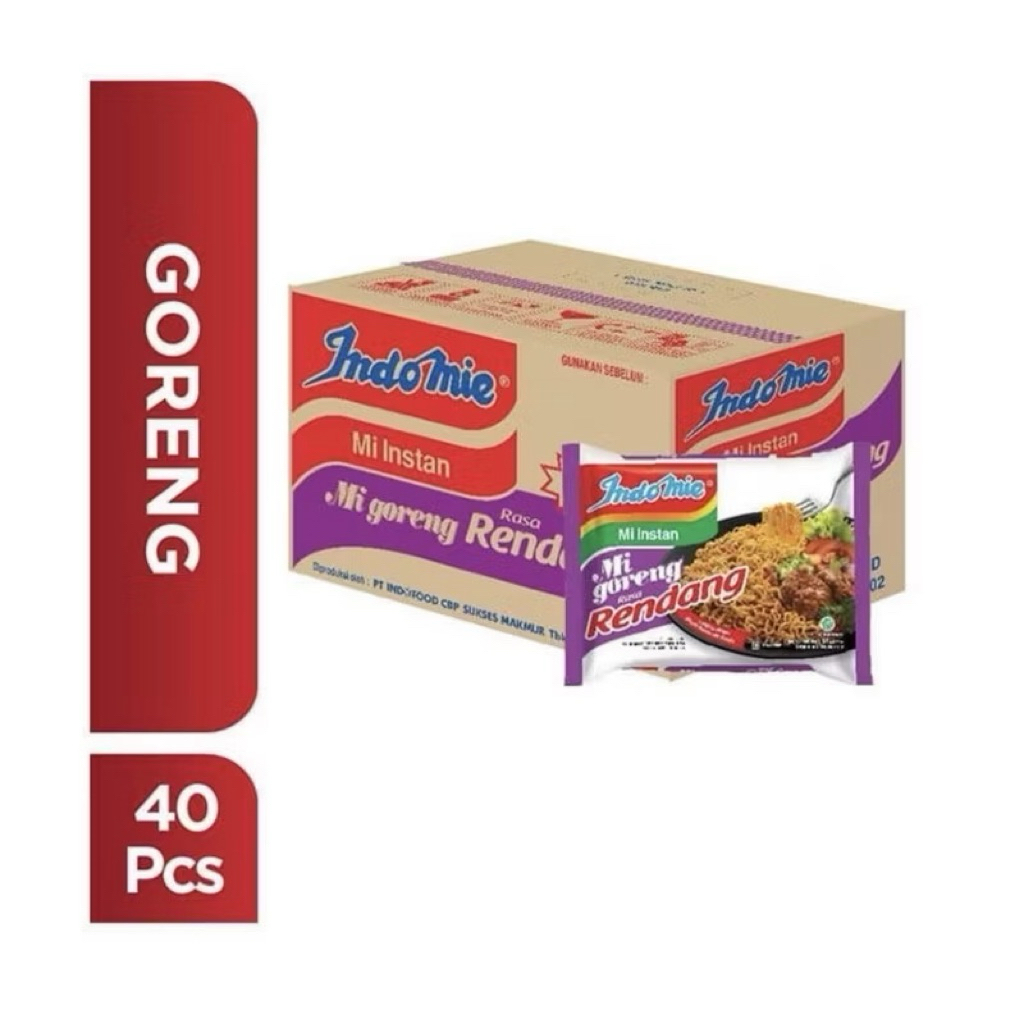 INDOMIE RENDANG MIE GORENG RENDANG MIE INSTAN 1 DUS ISI 40 PCS TERMURAH