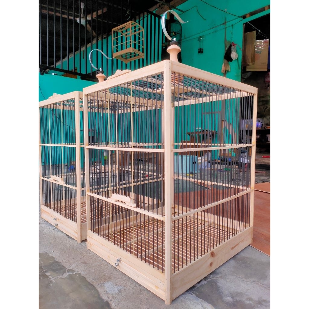 Sangkar Ambrukan MINIMALIS 37 42 Kayu Jati Sangkar No 2