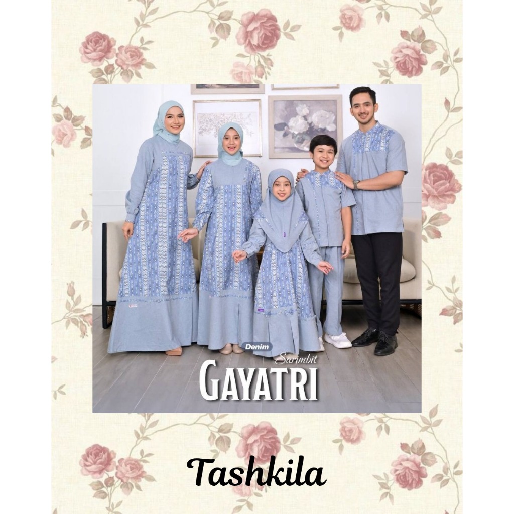 ( Sarimbit Rauna Series Gayatri Denim ) Gamis Dewasa Rauna RGF Koko Rauna Panjang RKF Koko Anak Laki