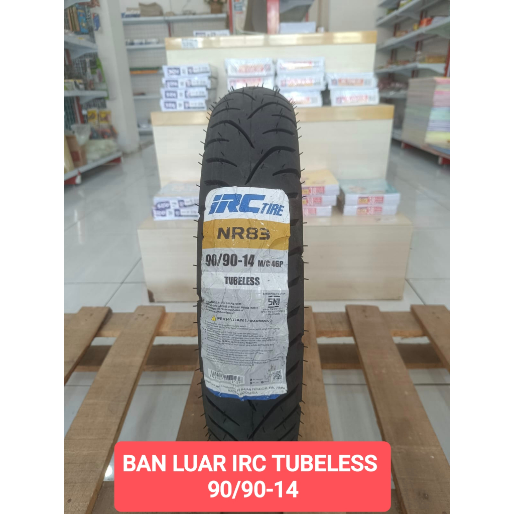 BAN LUAR IRC TUBELESS 90/90-14