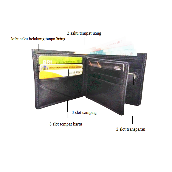 Dompet pria pendek kulit sapi saint bernard (kode barang 0118046)