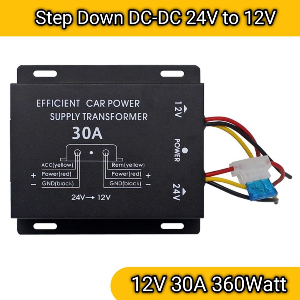 Step Down DC 24V to 12V 30A Converter DC DC Step Down 24V ke 12V 30A High Quality