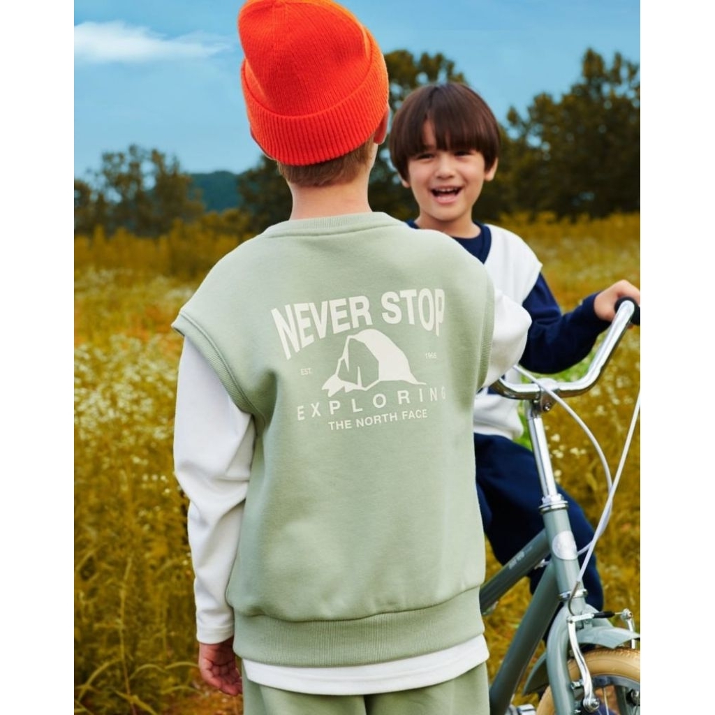 Vest Tebal TNF Hijau Anak Tanggung Umur 8-12 Tahun Preloved Second Premium Brand