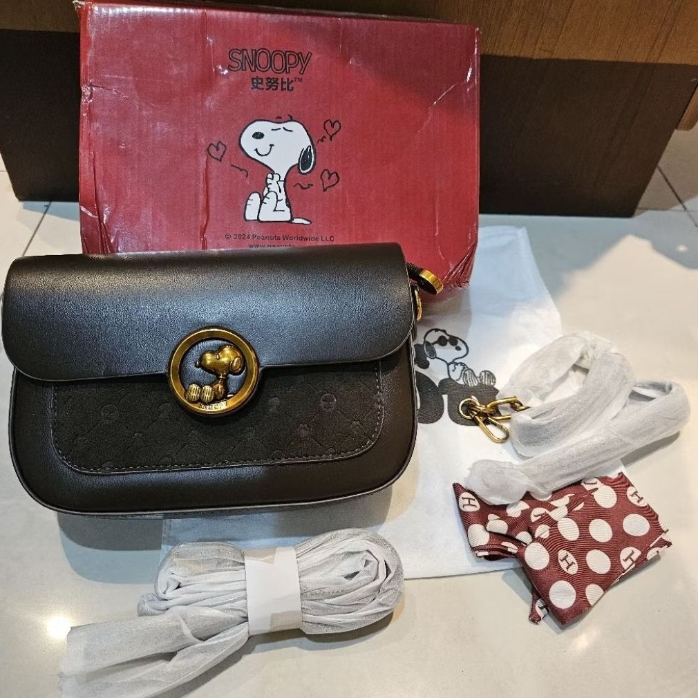 Peanuts Snoopy shoulder bag long and short strap included Peanuts Snoopy bag Ready New