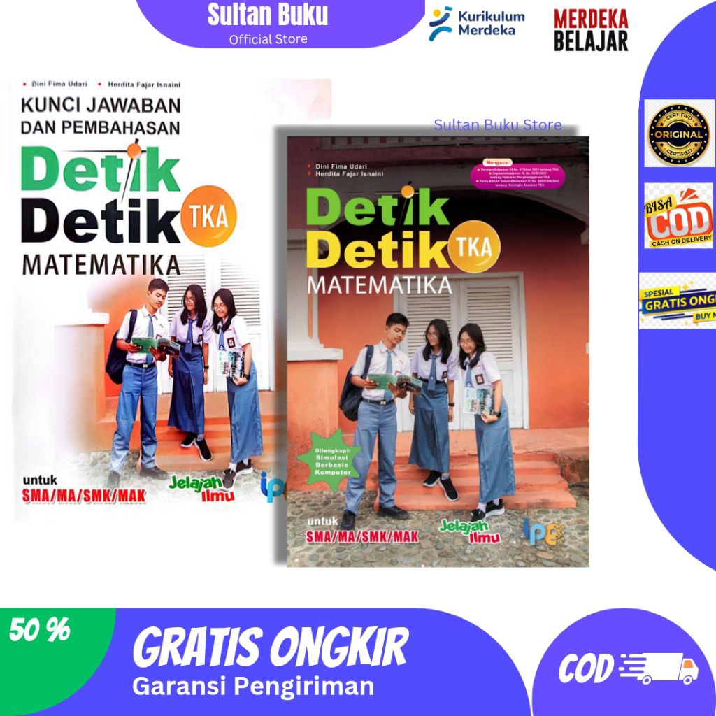 Buku Detik-Detik Tka Matematika Sma - Detik Detik Mapel Matematika Untuk Sma/Smk/Ma + Kunci Jawaban