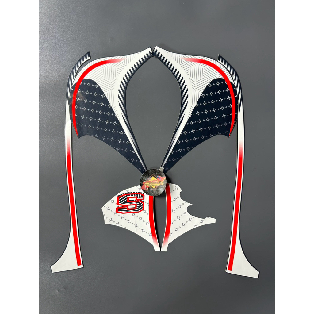 STRIPING STIKER SCOOPY FASHION 2024 MATTE BLUE BIRU DOFF ORIGINAL