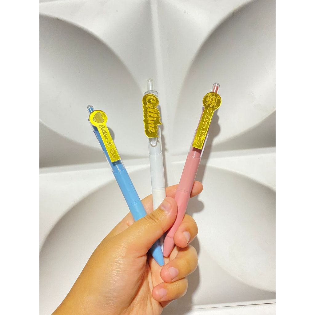 Pulpen pena Custom Nama Grafir Laser | FREE Custom Nama/Logo pulpen gel