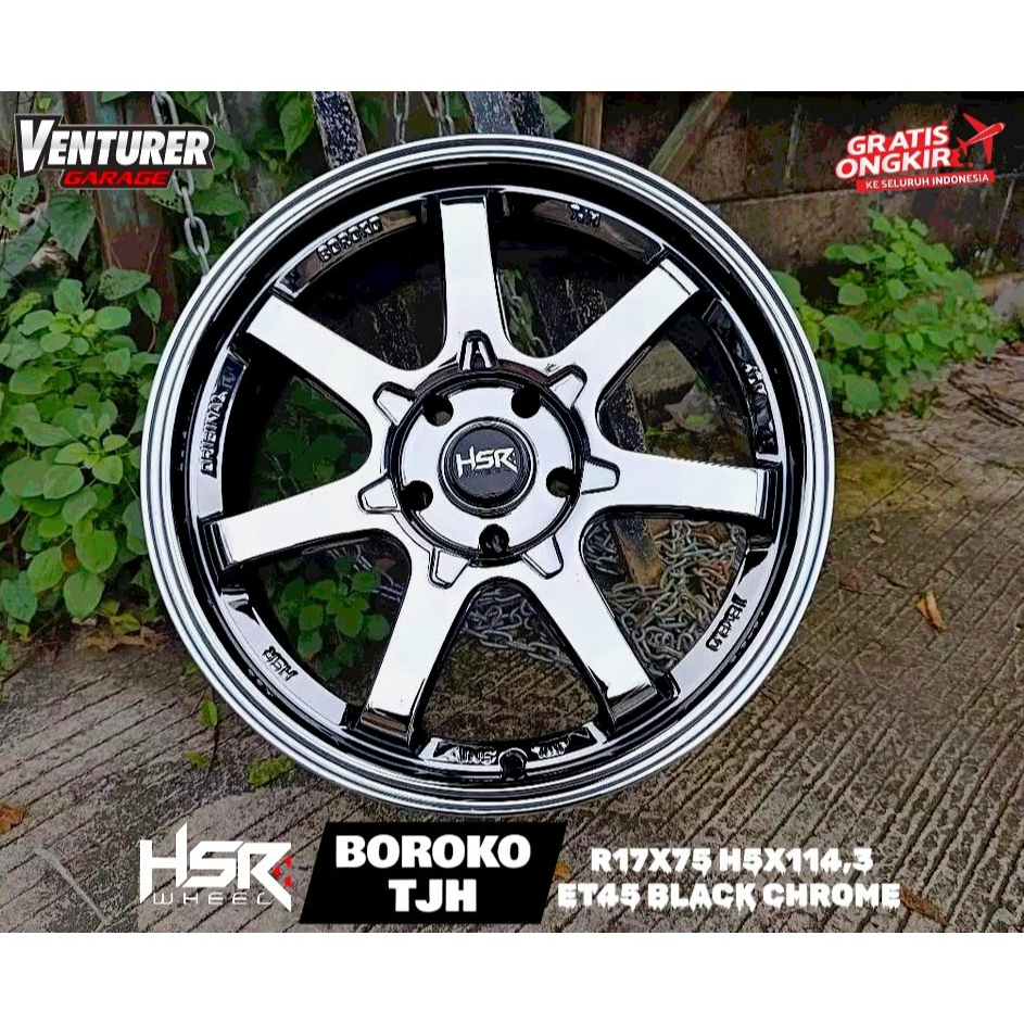 Velg Mobil Hsr Black Chrome Ring 17 Hsr Boroko Tjh Lubang 5 Cocok Mobil Innova Xpander Rush Hrv